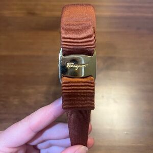 Ferragamo Brown Bow Headband